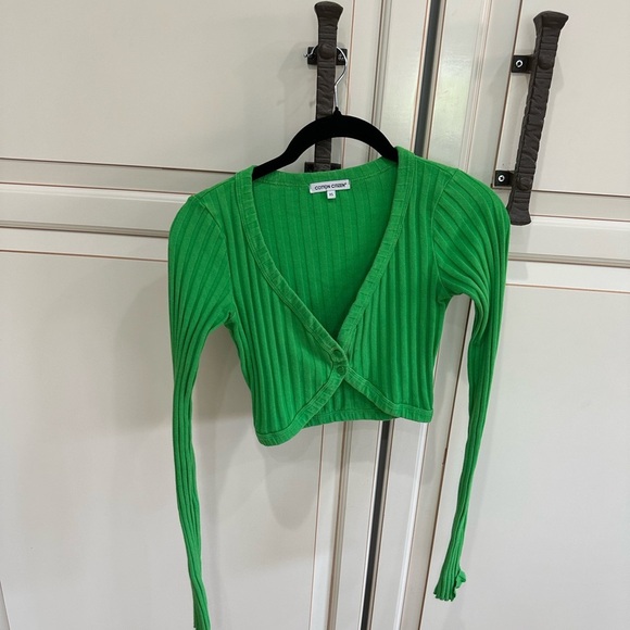 Cotton Citizen Capri Crop Green (22) - Picture 5 of 5